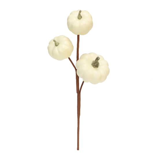 11" Cream Pumpkin Pick by Ashland®